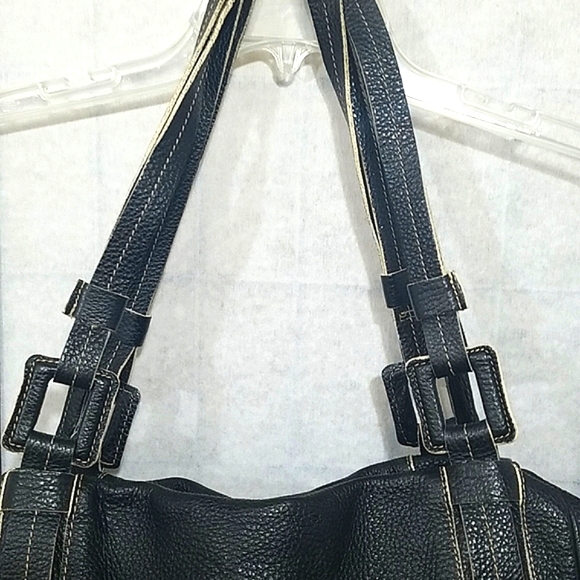 Del Conte black pebbled leather satchel - Picture 7 of 13